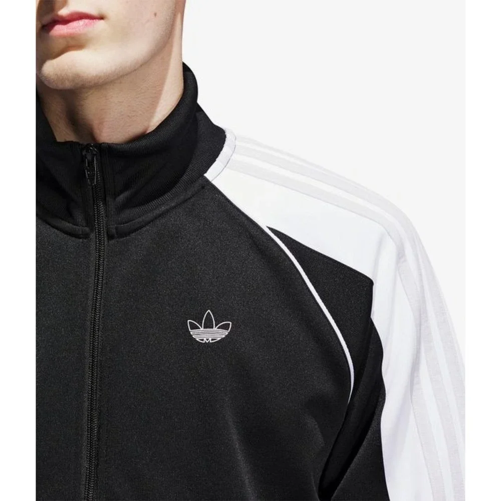 Brand New Mens Adidas Tyshawn Track Jacket Black/White/Grey JX5459 NWT Skate